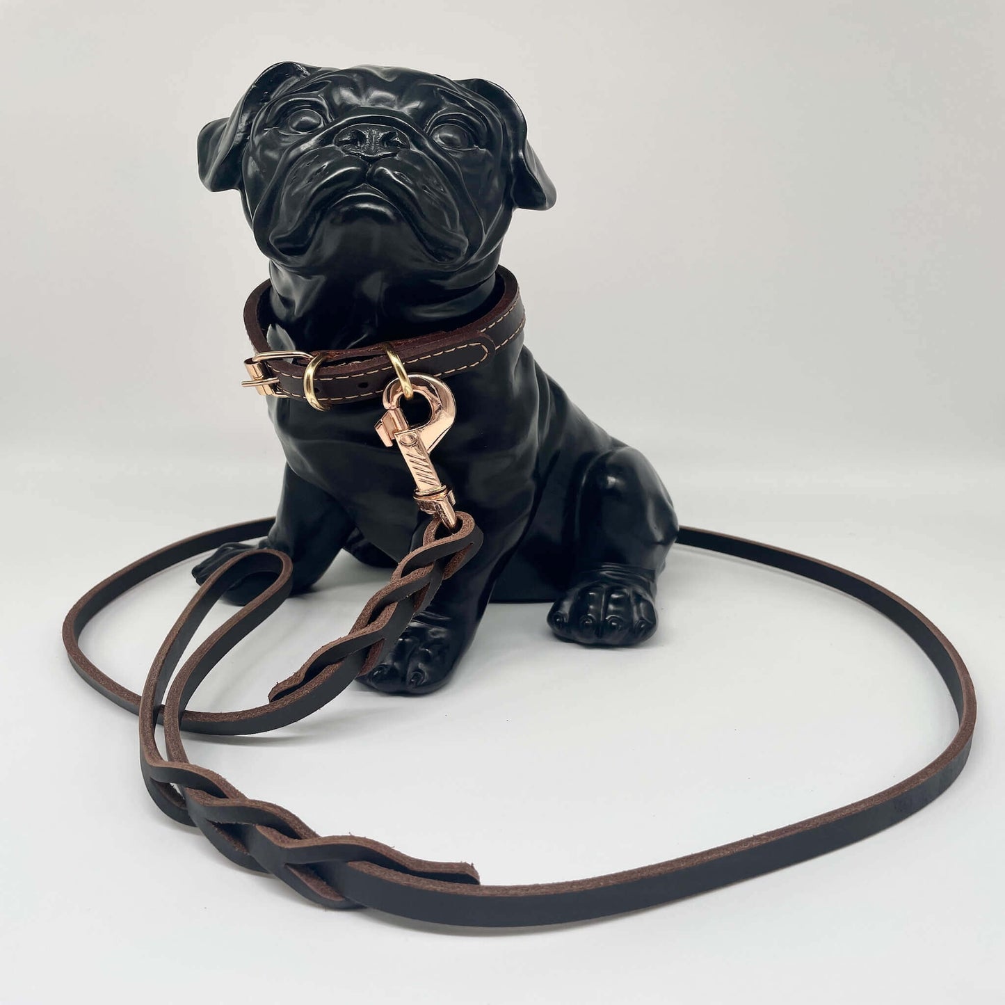 Braided gold - Exclusive set necklace with leash